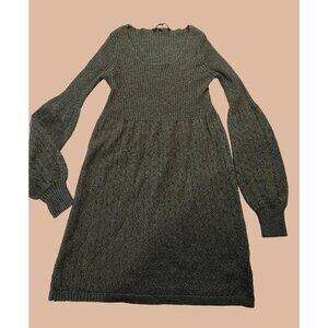 Hallhuber Trend Sweater Gray Dress Size Small Belt Loops Mohair Wool Nylon Poly